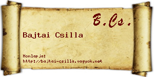 Bajtai Csilla névjegykártya